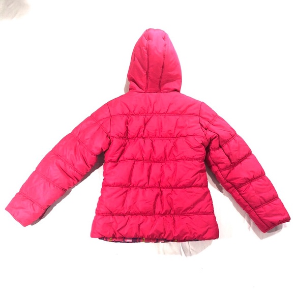🆕Weatherproof Girls Pink Puffer Coat Reversible - Picture 5 of 8